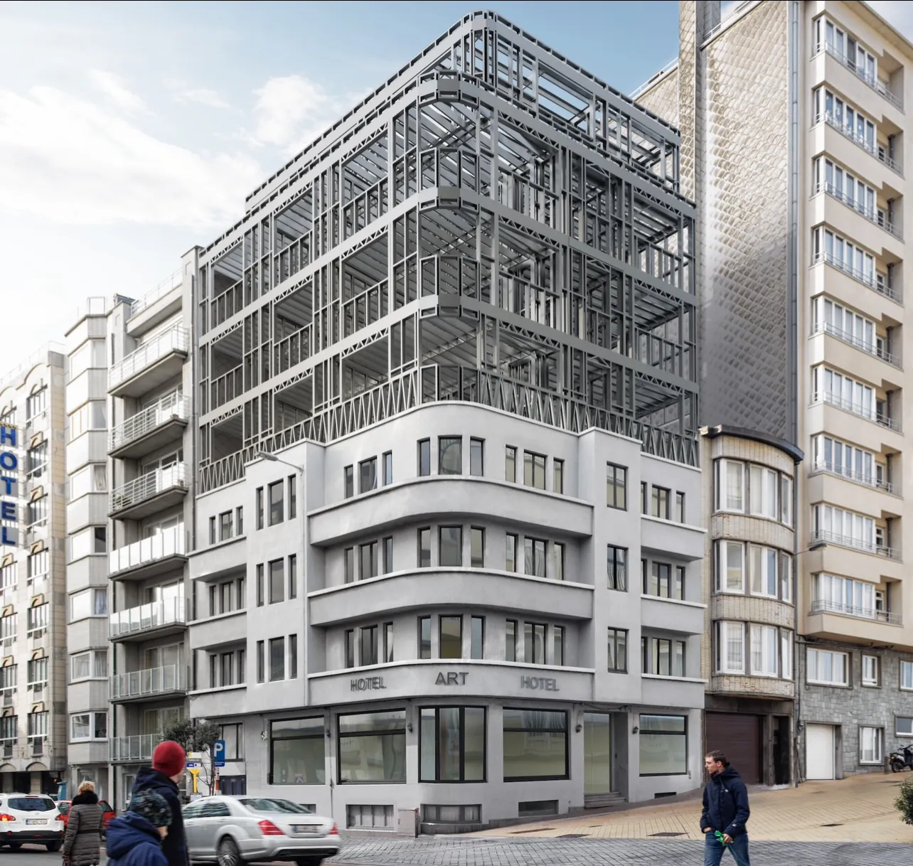 Chantier surélévation immeuble